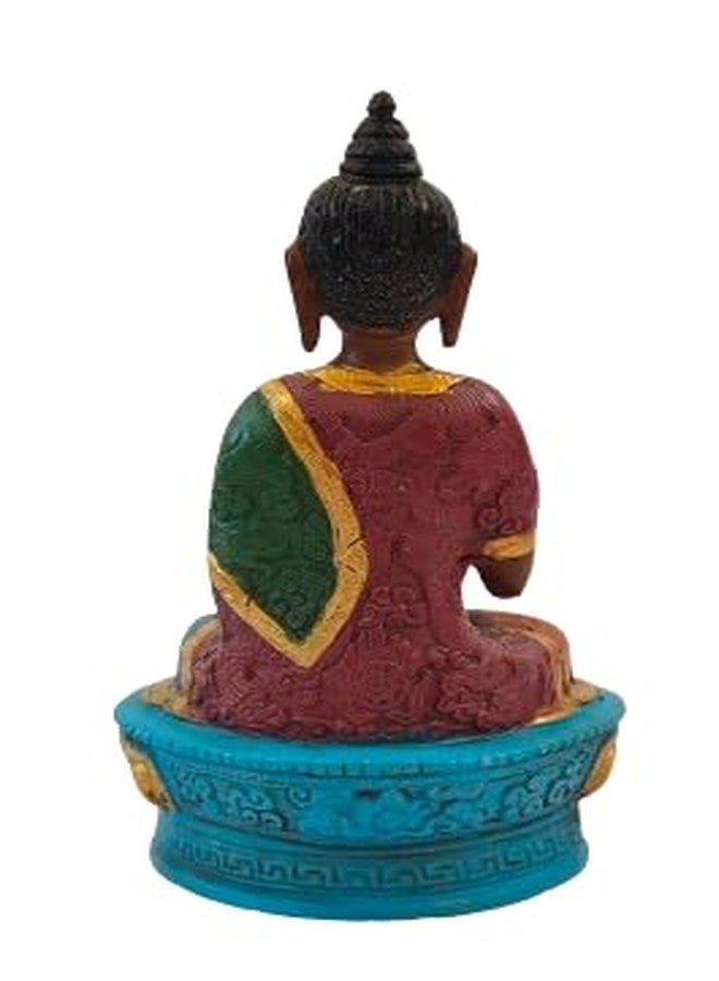 FASHERATI Brass Statue of Meditation Buddha Idol Buddhist Tibetan Home Decor Religious Gift 7 Inch 1.60 Kg - Image 3